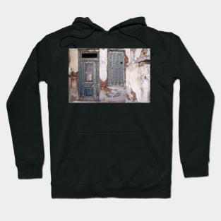 Old blue door. Hoodie